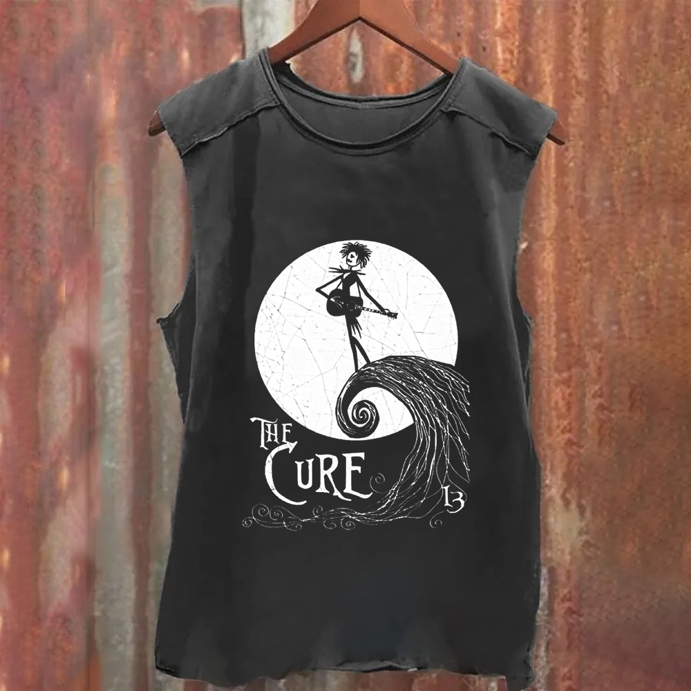 Unisex Vintage Washed  The Cure Band Tank Top
