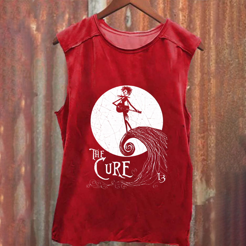 Unisex Vintage Washed  The Cure Band Tank Top