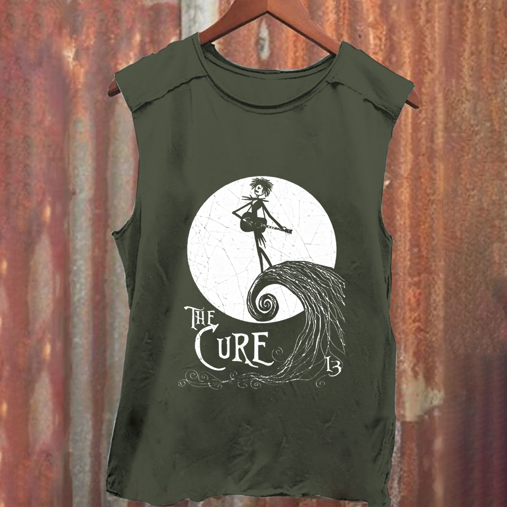Unisex Vintage Washed  The Cure Band Tank Top