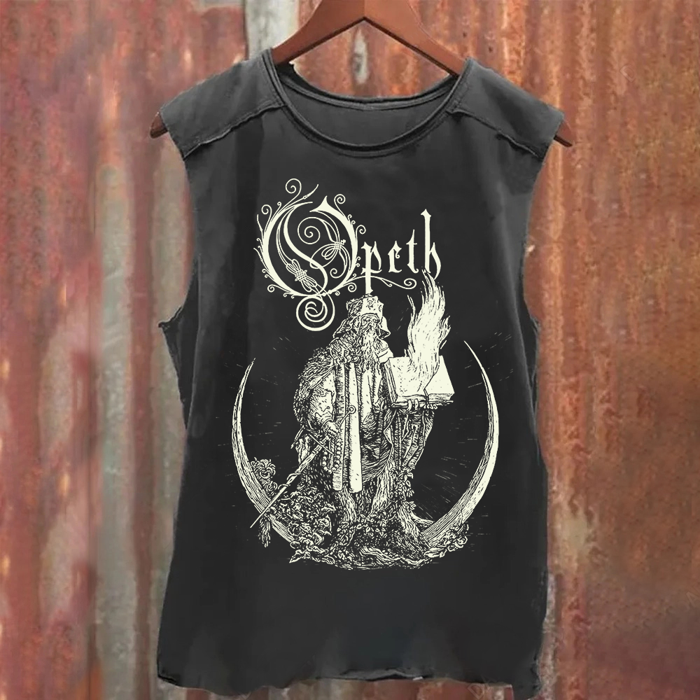 Unisex Vintage Washed Opeth Band Tank Top