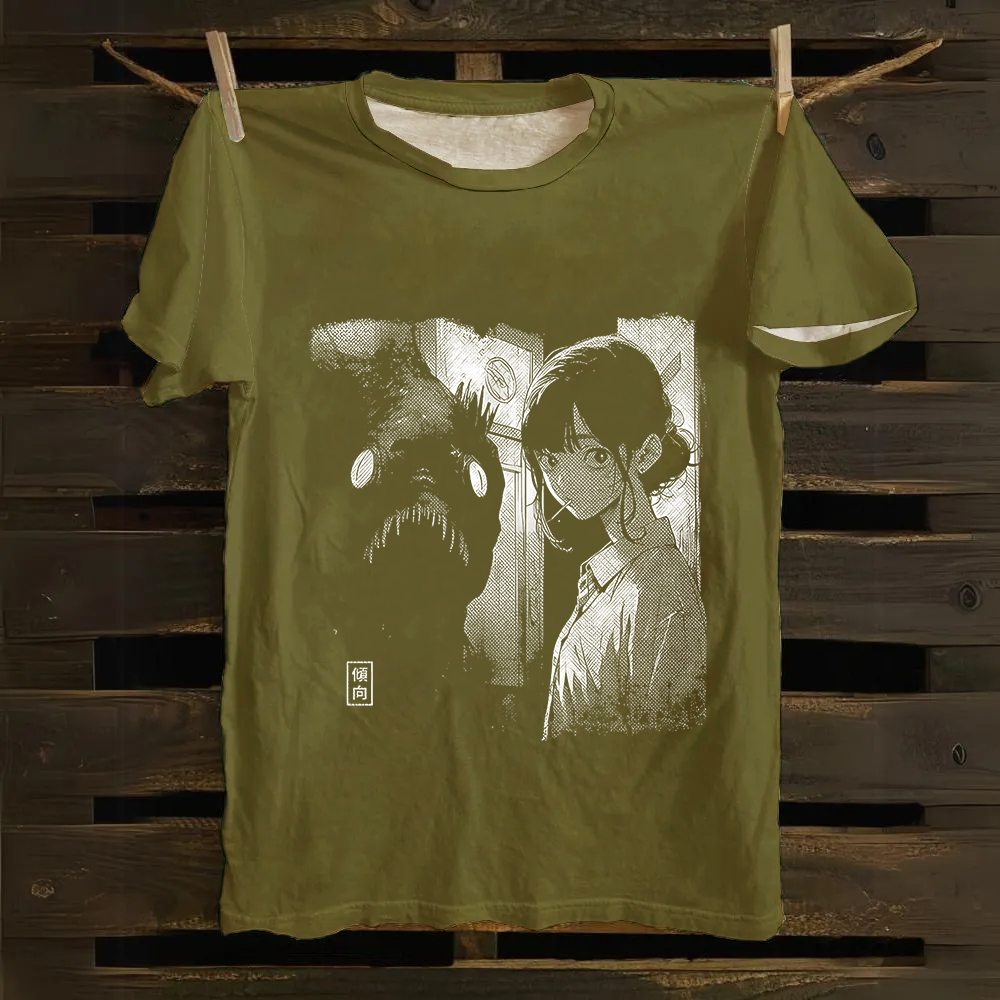 Unisex Vintage  Lollypop Girl Cotton T-Shirt