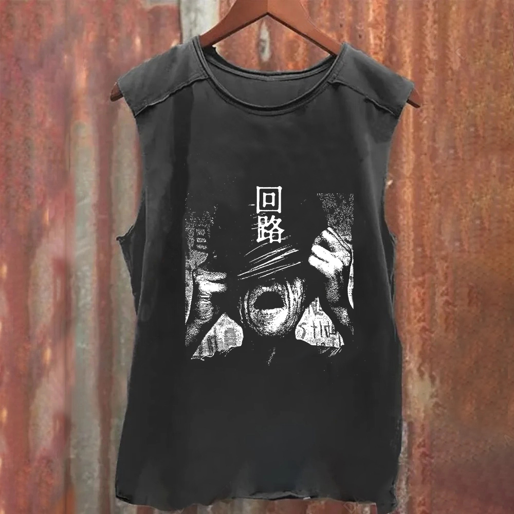 Unisex Vintage Washed  Pulse Tank Top