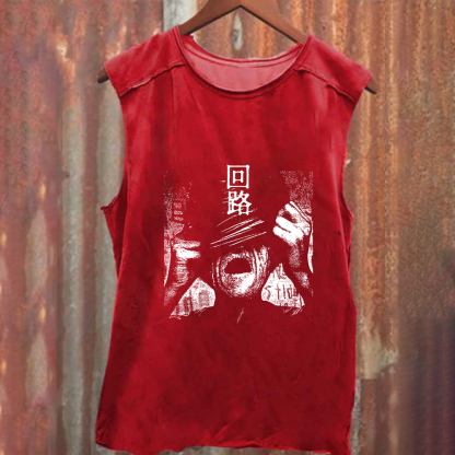 Unisex Vintage Washed  Pulse Tank Top