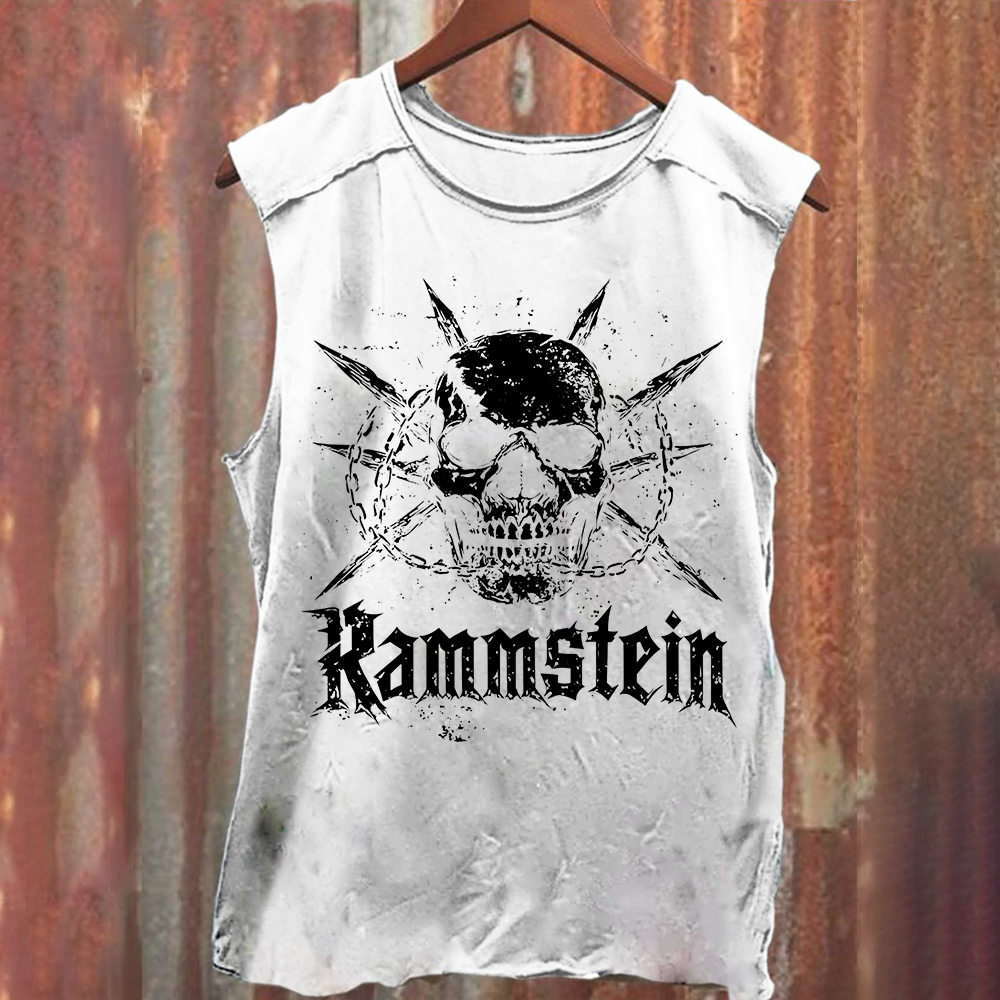 Rammstein Rock Band Vintage Washed Tank Top