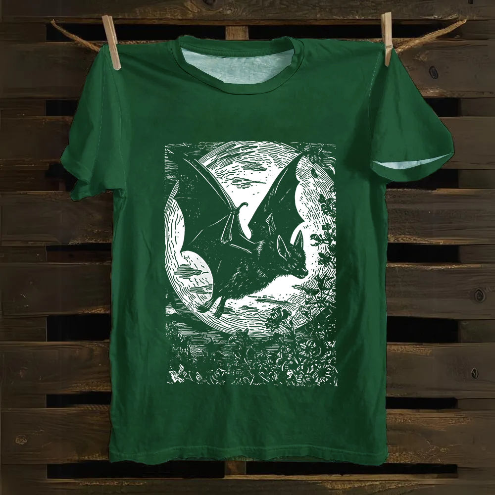 Unisex Vintage  Medieval Bat Cotton T-Shirt