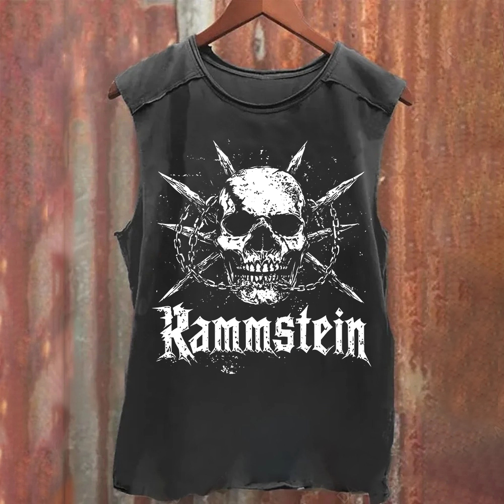 Rammstein Rock Band Vintage Washed Tank Top