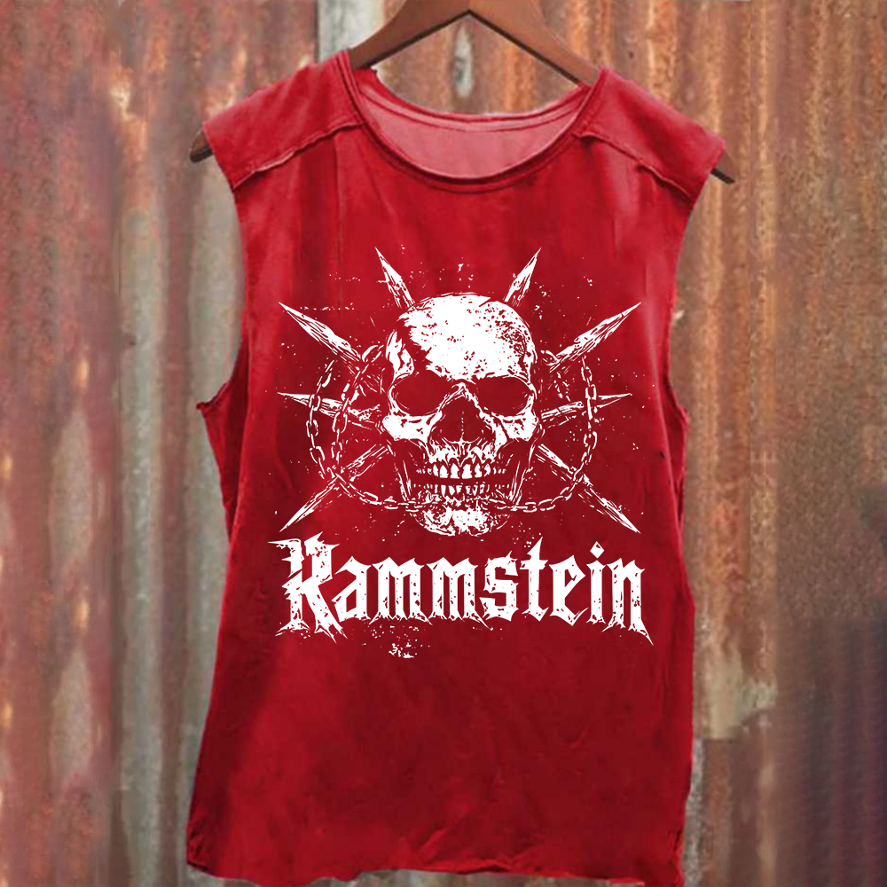Rammstein Rock Band Vintage Washed Tank Top