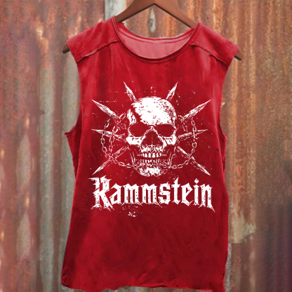 Rammstein Rock Band Vintage Washed Tank Top