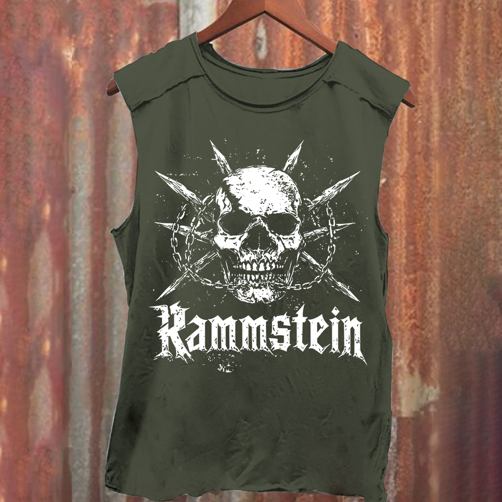 Rammstein Rock Band Vintage Washed Tank Top