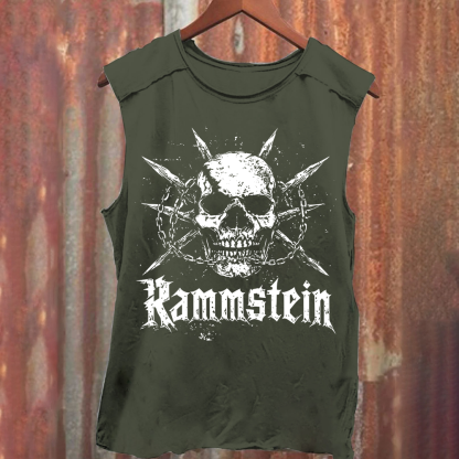 Rammstein Rock Band Vintage Washed Tank Top