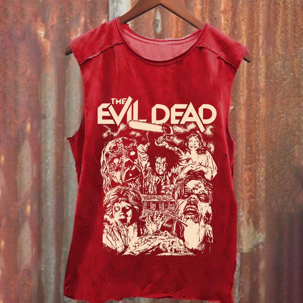 Unisex Vintage Washed Evil Dead Tank Top