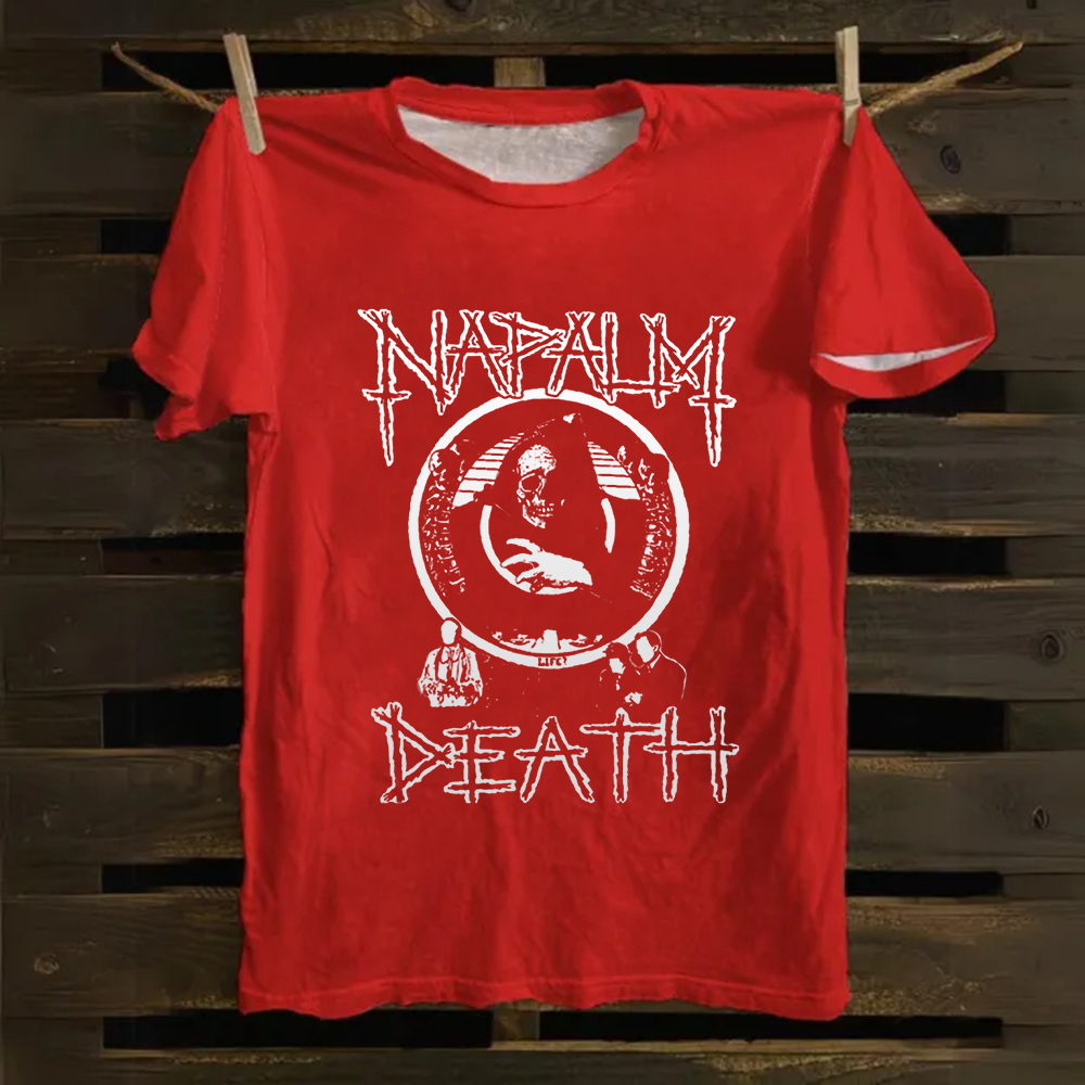 Unisex Vintage  Napalm Death Ban Cotton T-Shirt