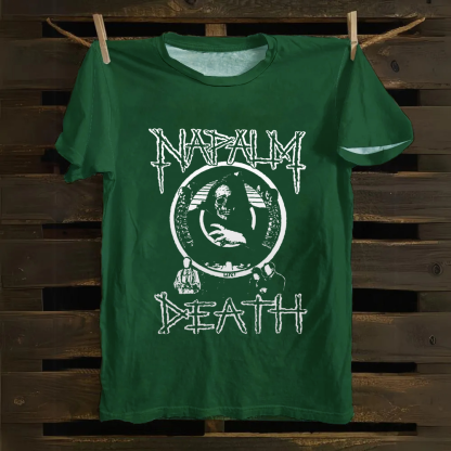 Unisex Vintage  Napalm Death Ban Cotton T-Shirt