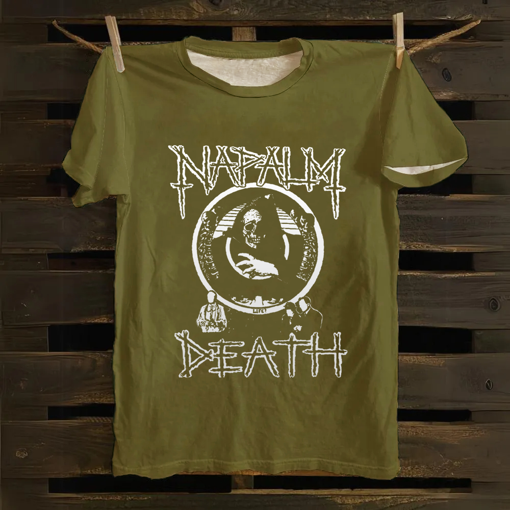 Unisex Vintage  Napalm Death Ban Cotton T-Shirt