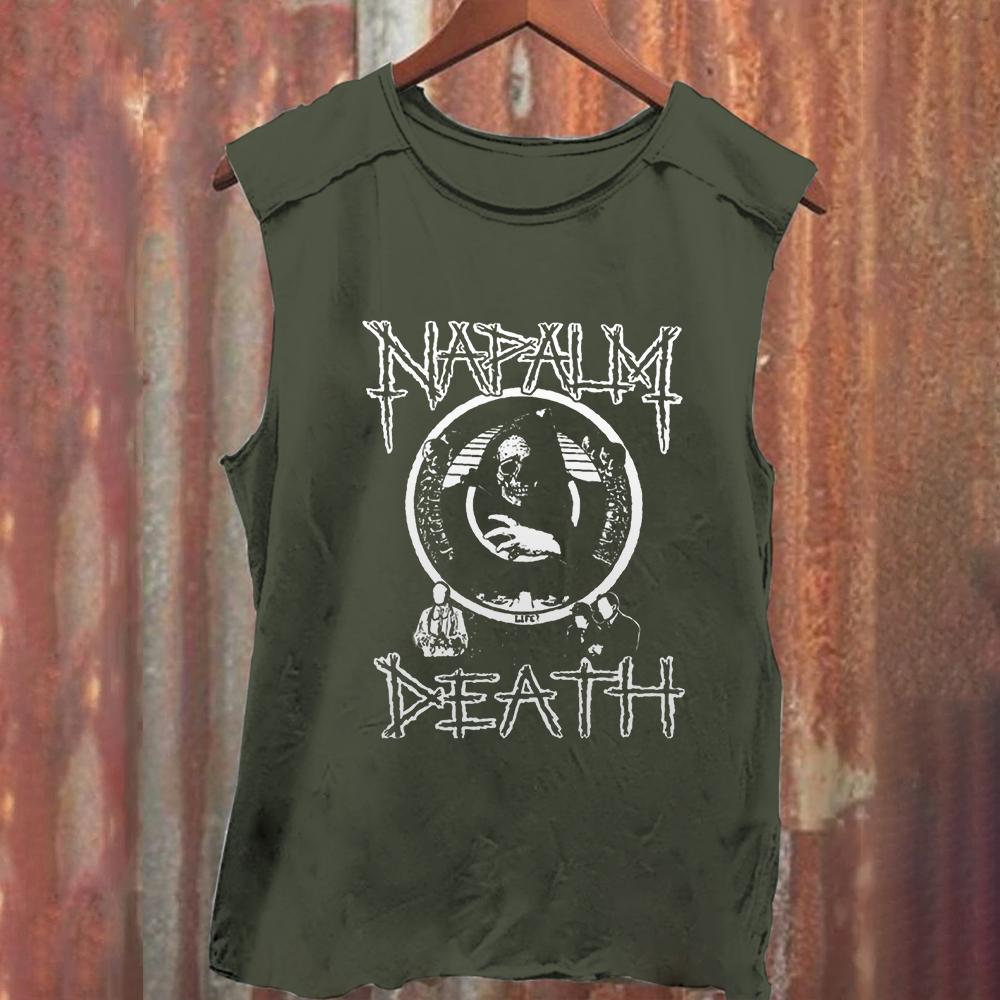 Unisex Vintage Washed  Napalm Death Ban  Tank Top
