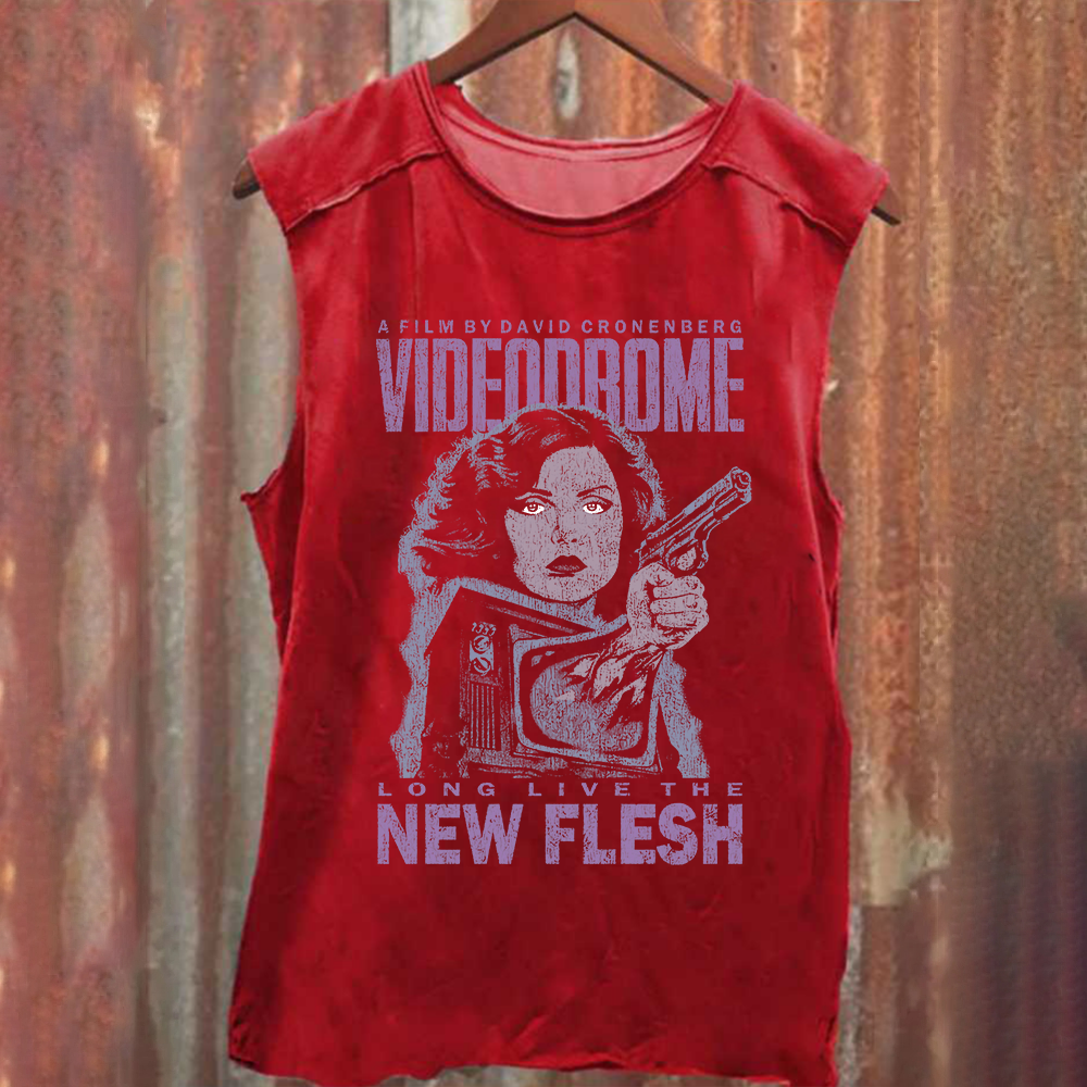 Unisex Vintage Washed Videodrome Tank Top
