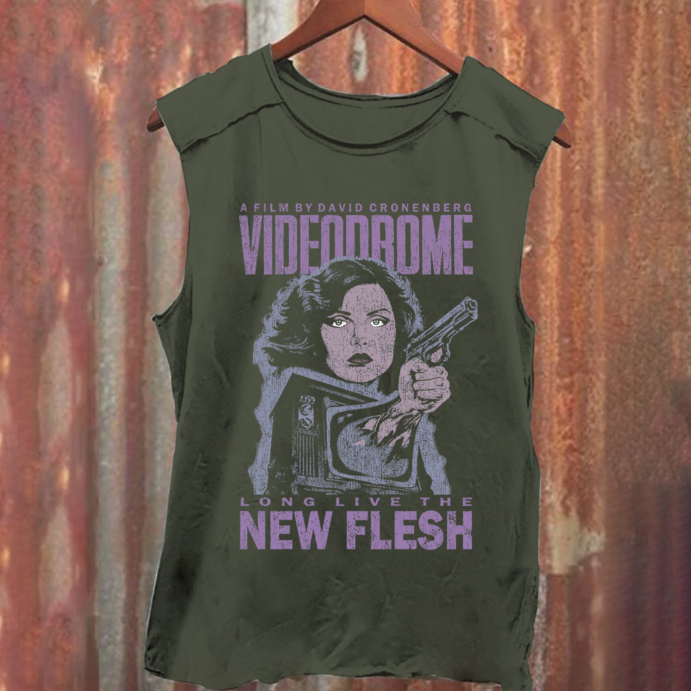 Unisex Vintage Washed Videodrome Tank Top
