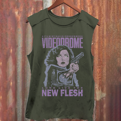 Unisex Vintage Washed Videodrome Tank Top
