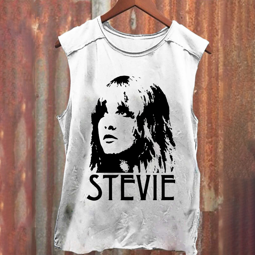 Stevie Nicks Singer Vintage Washed Tank Top