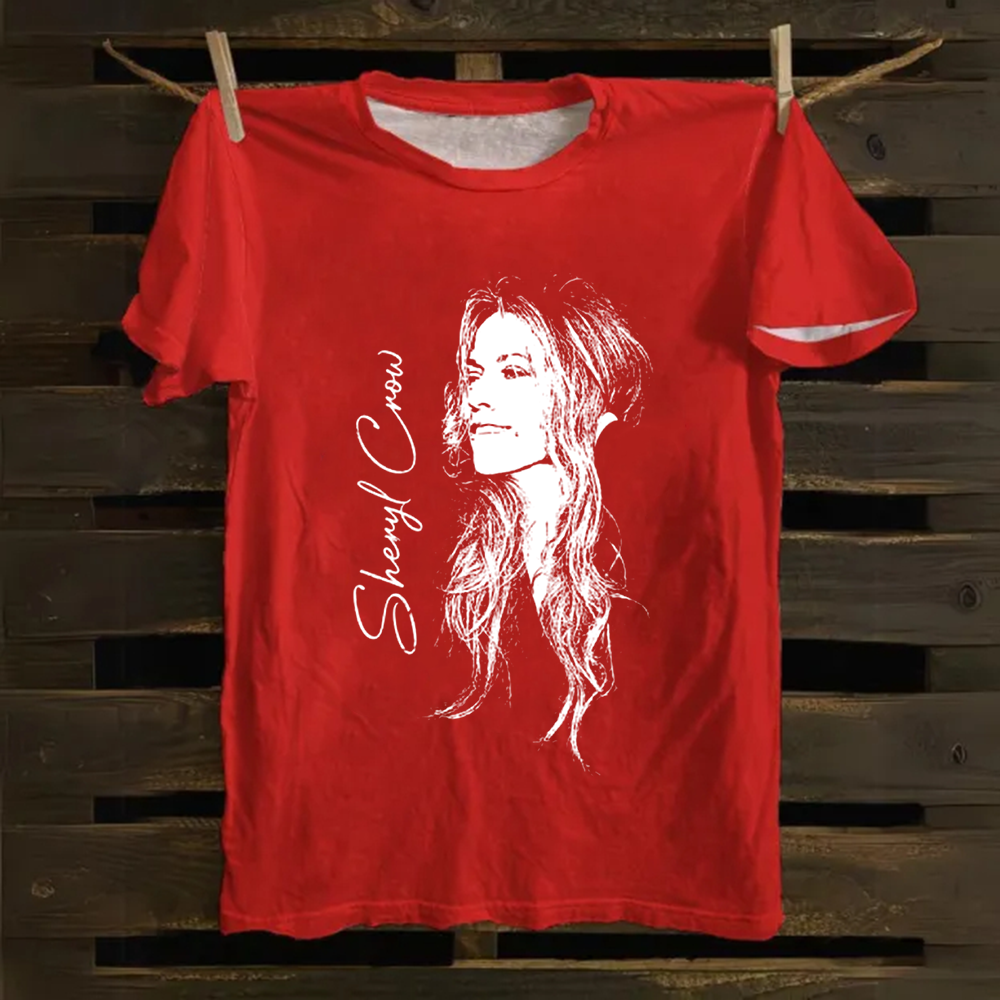 Unisex Vintage  Sheryl Crow Singer Cotton T-Shirt