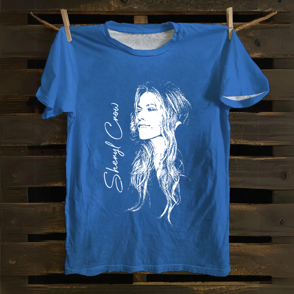 Unisex Vintage  Sheryl Crow Singer Cotton T-Shirt