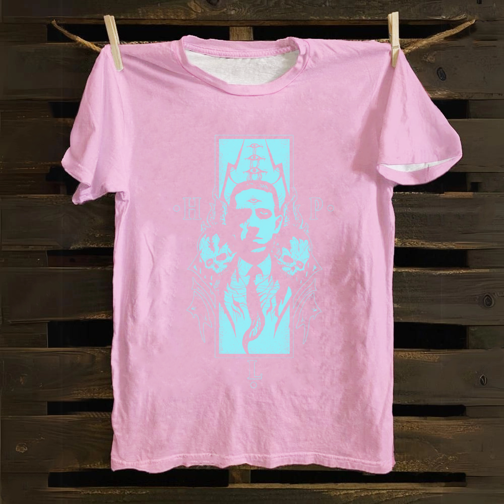 Unisex Vintage H.P. Lovecraft Celebrities Cotton T-Shirt