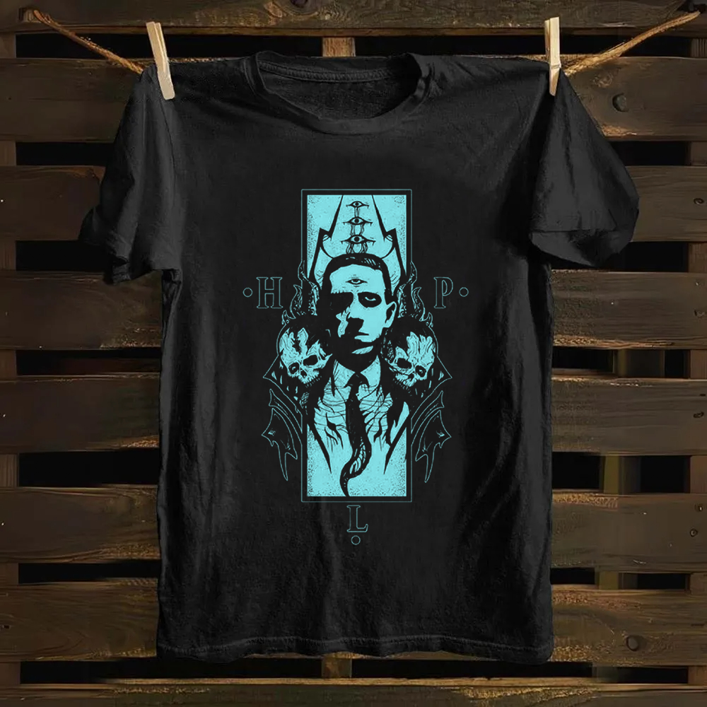 Unisex Vintage H.P. Lovecraft Celebrities Cotton T-Shirt
