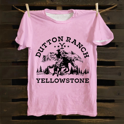 Unisex Vintage Yellowstone TV Series Casual Printed Cotton T-Shirt