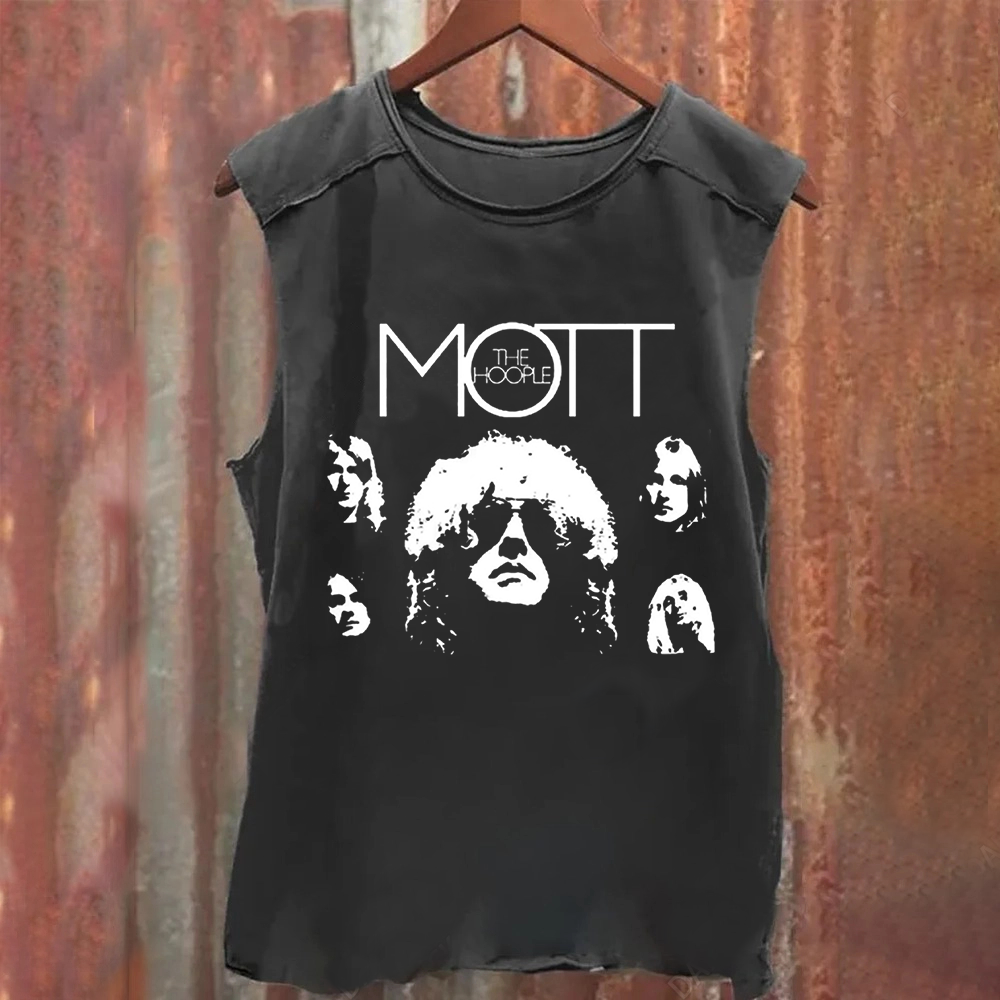 Unisex Vintage Washed  Mott The Hoople Band Tank Top
