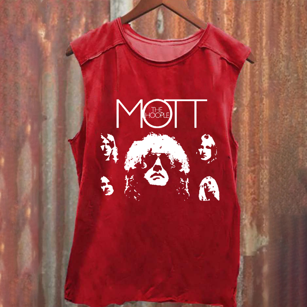 Unisex Vintage Washed  Mott The Hoople Band Tank Top