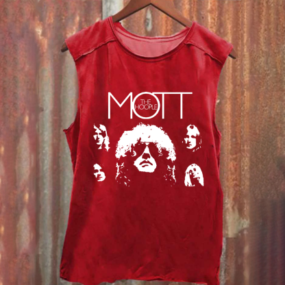 Unisex Vintage Washed  Mott The Hoople Band Tank Top