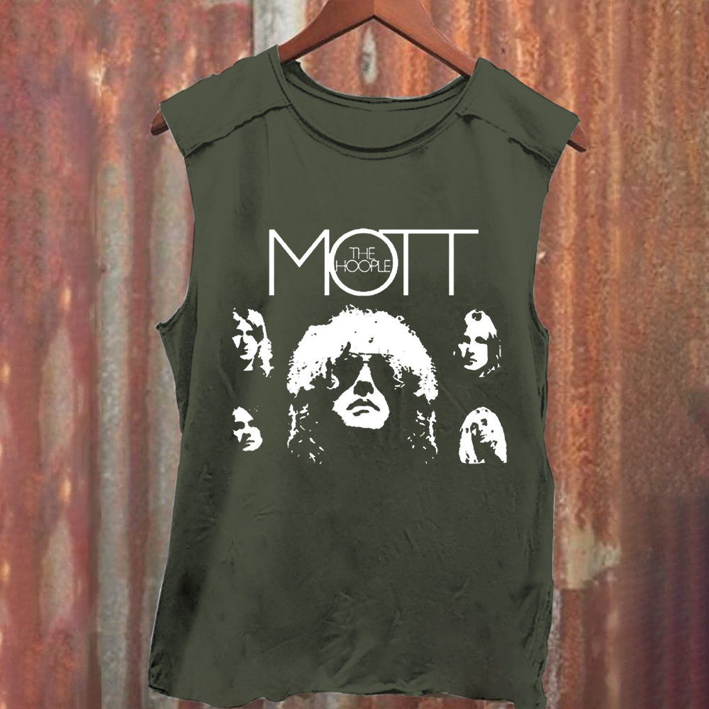 Unisex Vintage Washed  Mott The Hoople Band Tank Top