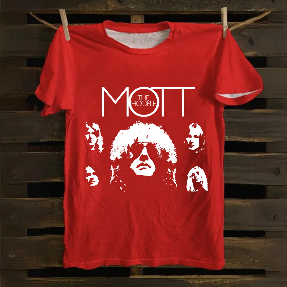 Unisex Vintage  Mott The Hoople Band Cotton T-Shirt