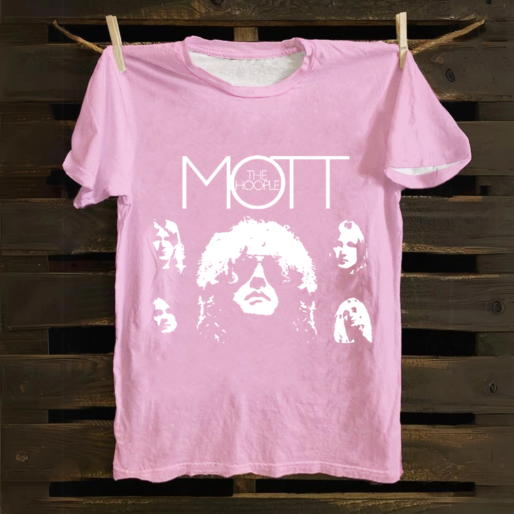Unisex Vintage  Mott The Hoople Band Cotton T-Shirt
