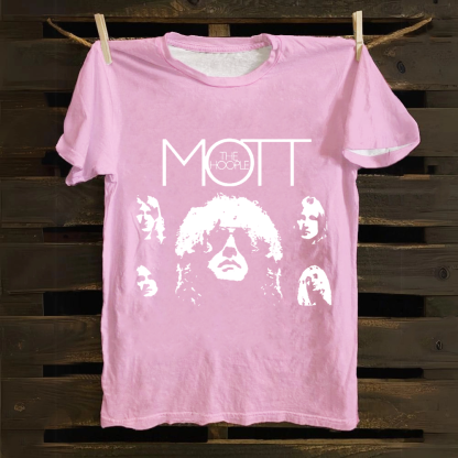 Unisex Vintage  Mott The Hoople Band Cotton T-Shirt