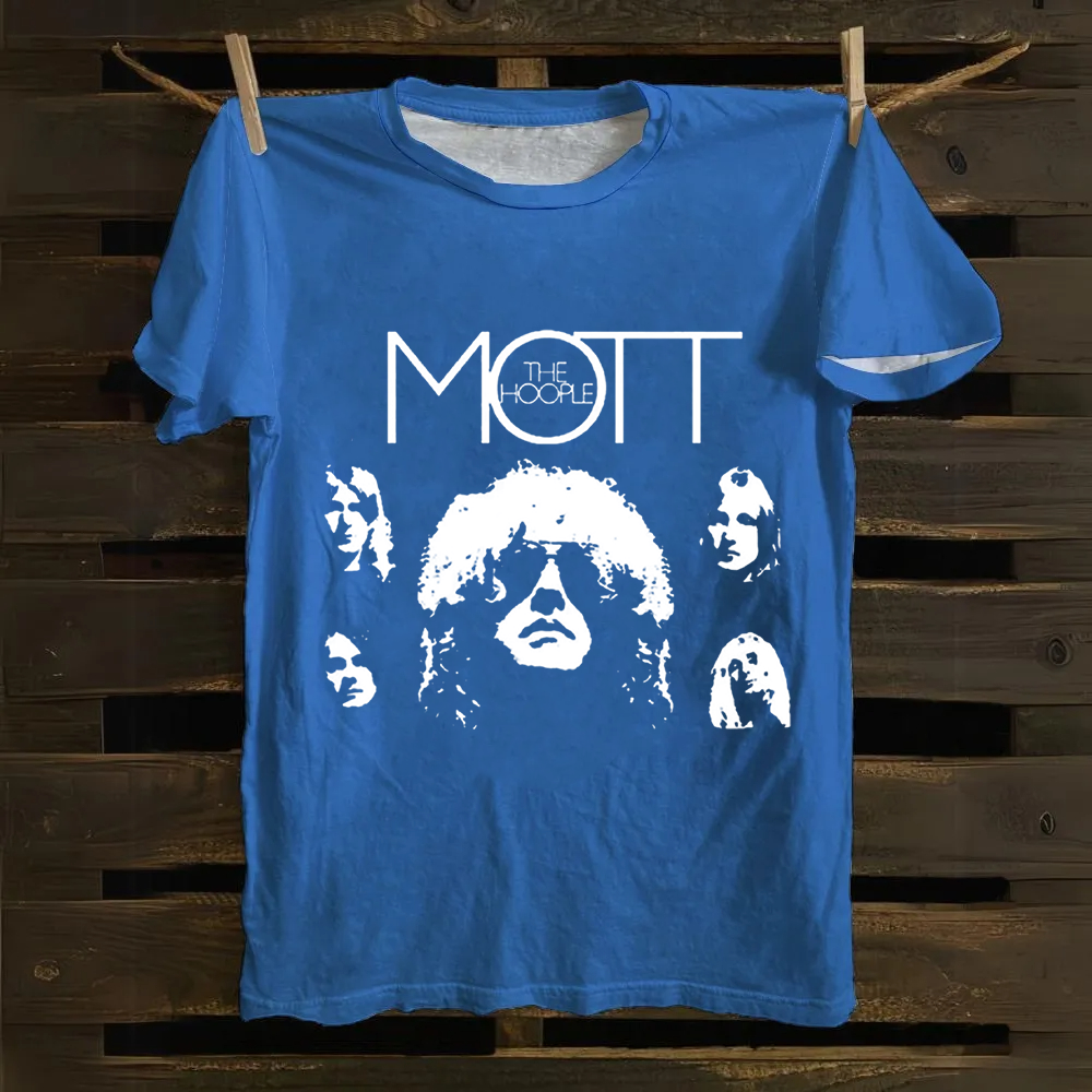 Unisex Vintage  Mott The Hoople Band Cotton T-Shirt