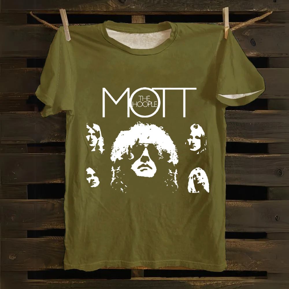 Unisex Vintage  Mott The Hoople Band Cotton T-Shirt