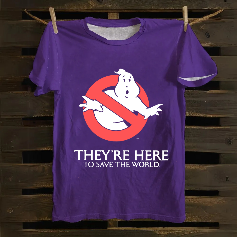 Unisex Vintage  Ghostbusters Horror Movie  Cotton T-Shirt