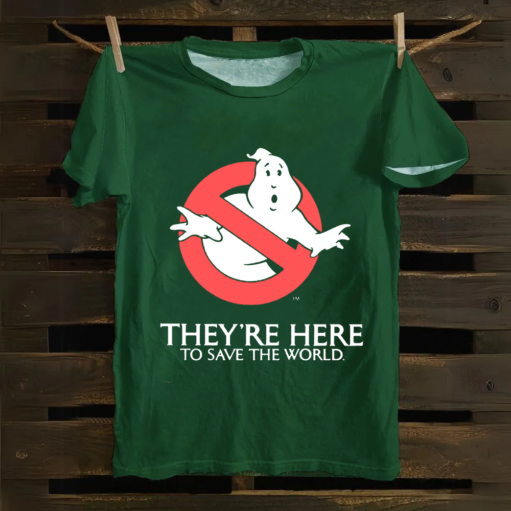 Unisex Vintage  Ghostbusters Horror Movie  Cotton T-Shirt
