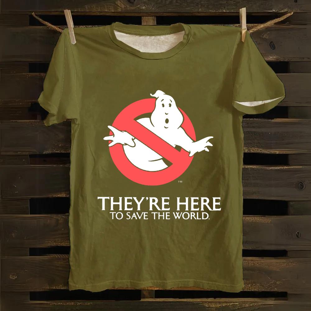 Unisex Vintage  Ghostbusters Horror Movie  Cotton T-Shirt