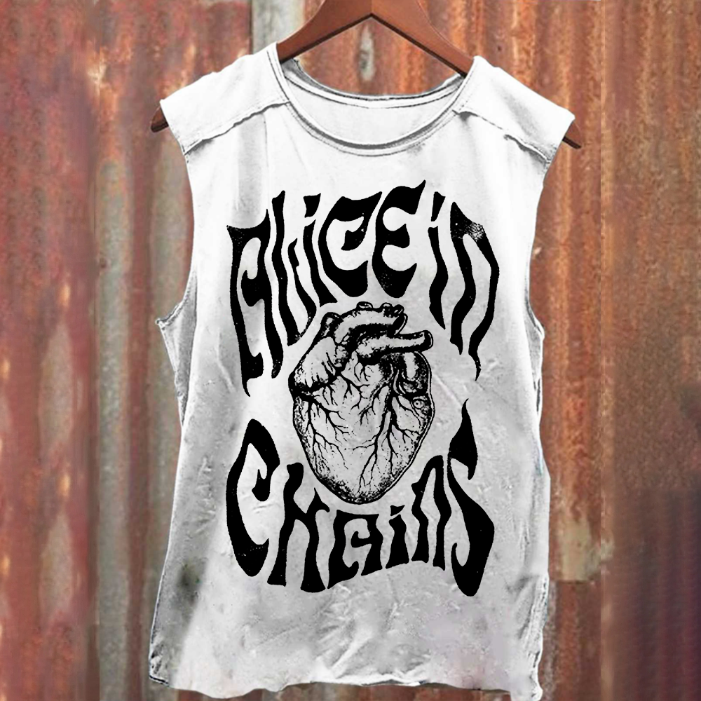 Unisex Vintage Washed Alice in Chains Tank Top