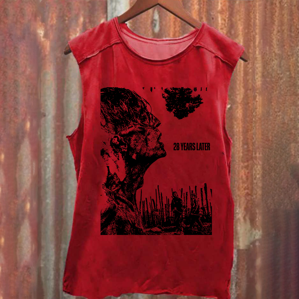 Unisex Vintage Washed 28 years later horror movie 2025 Tank Top