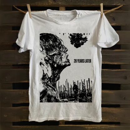 Unisex Vintage 28 years later horror movie 2025 Cotton T-Shirt