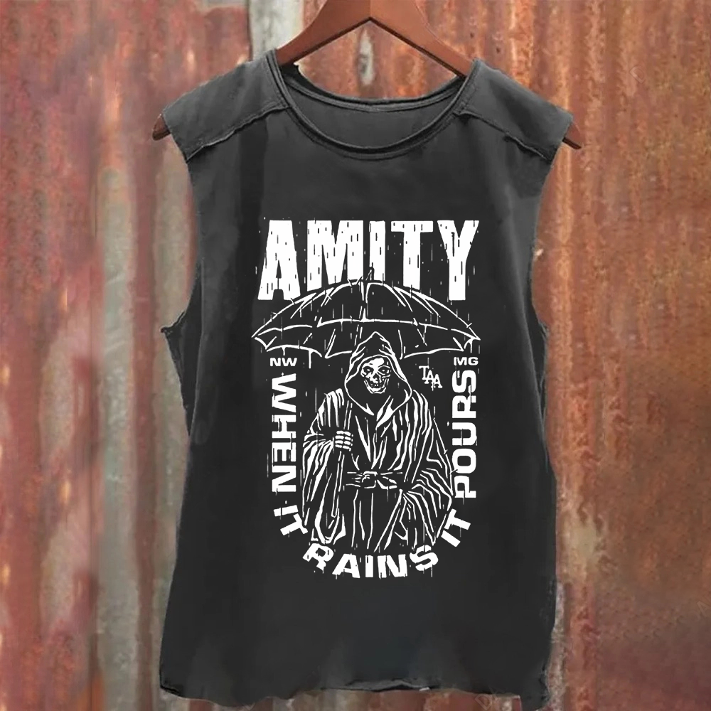 Unisex Vintage Washed The Amity Affliction Band Tank Top