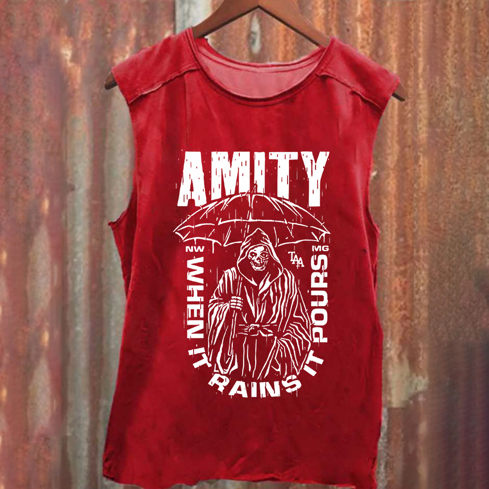 Unisex Vintage Washed The Amity Affliction Band Tank Top