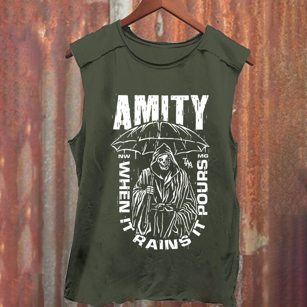 Unisex Vintage Washed The Amity Affliction Band Tank Top