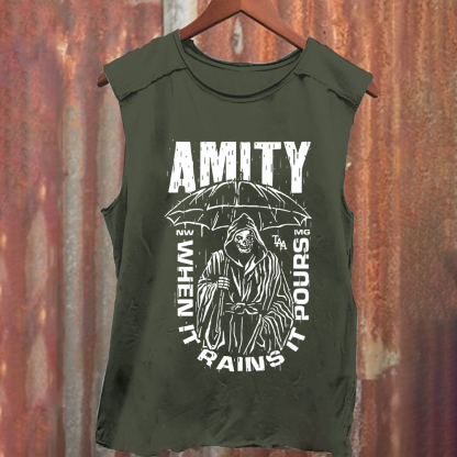 Unisex Vintage Washed The Amity Affliction Band Tank Top