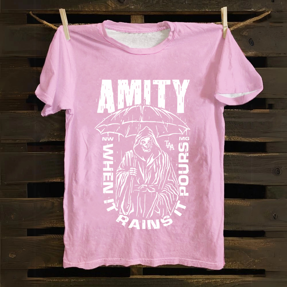 Unisex Vintage The Amity Affliction Band Cotton T-Shirt