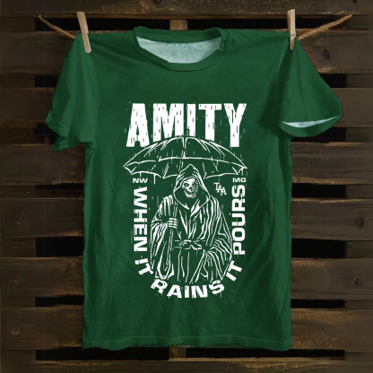 Unisex Vintage The Amity Affliction Band Cotton T-Shirt
