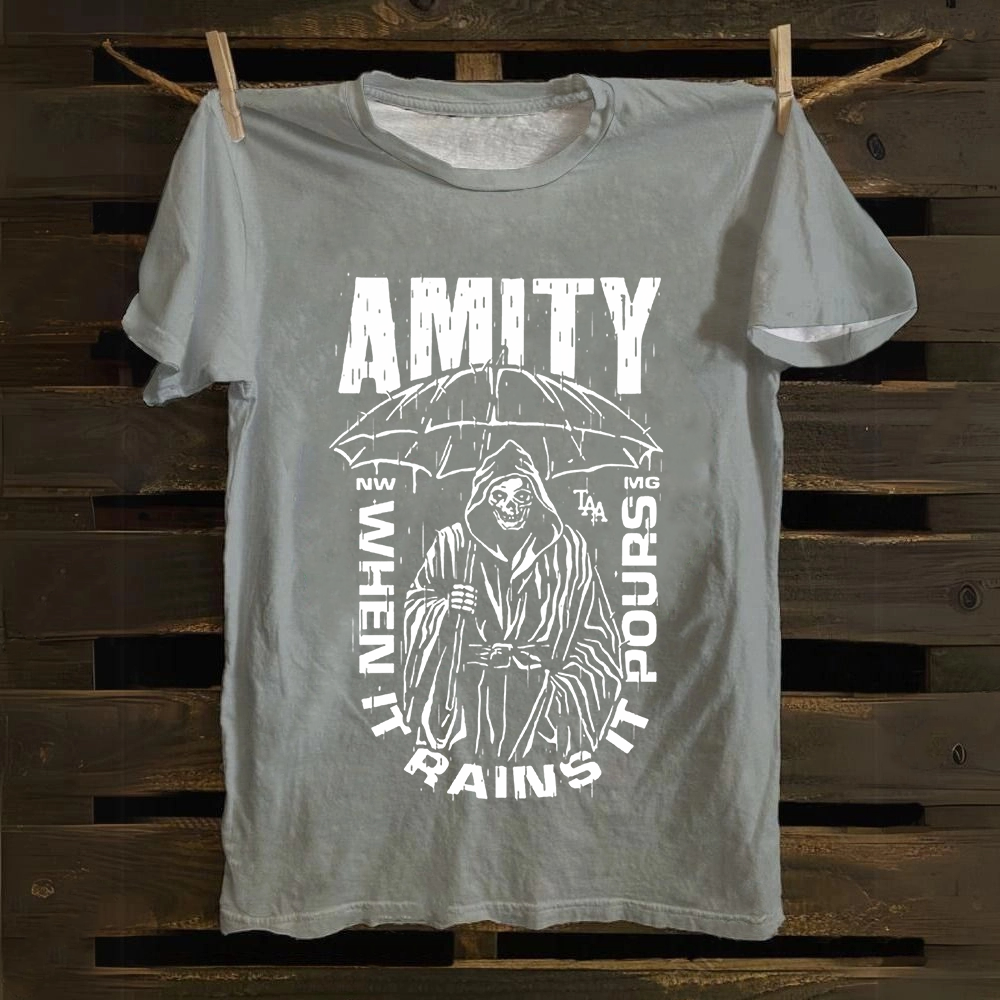 Unisex Vintage The Amity Affliction Band Cotton T-Shirt